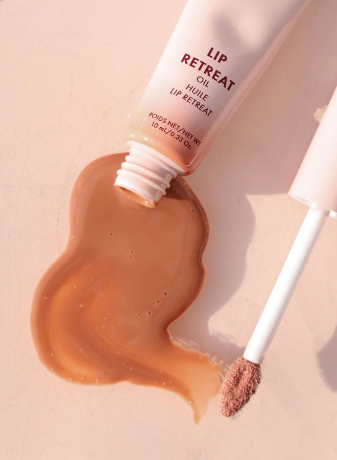 Wander Beauty Lip Retreat Oil - Skinny Dip (Nude) - 4-in-1 Tinted Oil + Moisturizing Gloss with Avocado, Vitamin E and Rosehip - Hydrating Care for Dry Lips - 0.33 fl oz - Image 2