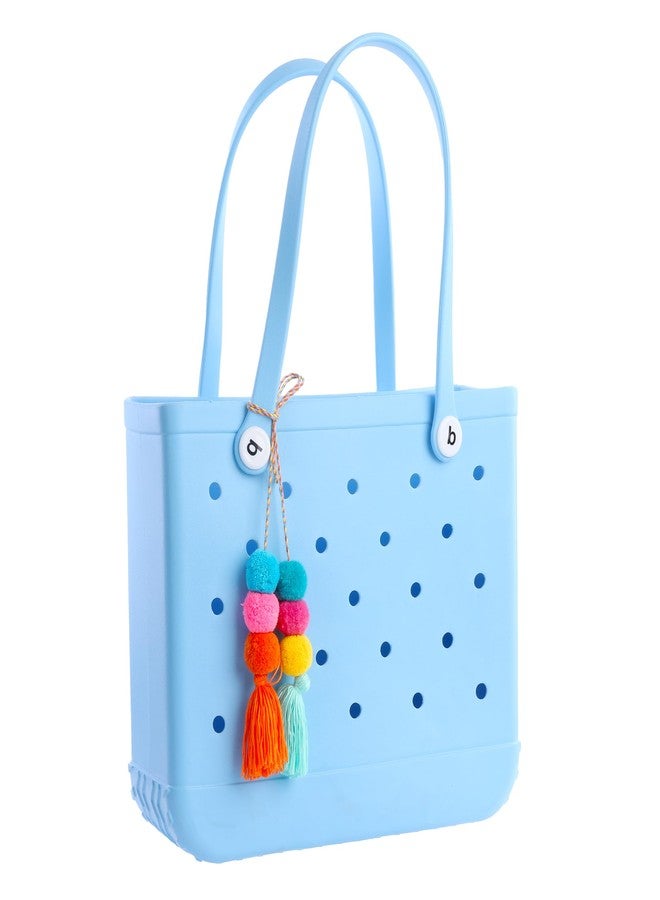 Vagocom Multicolor Pom Poms and Tassel Charm for Bogg Bag and Simply Southern Totes,Colorful Decorative Accessory for Rubber Beach Tote Bag - Image 4