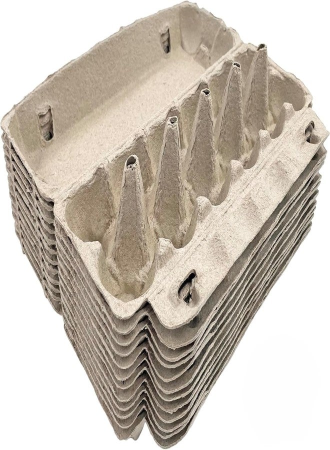 DASHER'S SPICE & BEANS Egg Carton | Natural Pulp by Dasher's Spice & Beans | Holds One Dozen Eggs | Arts & Crafts Paint Holder | Pack of 12 - Image 1
