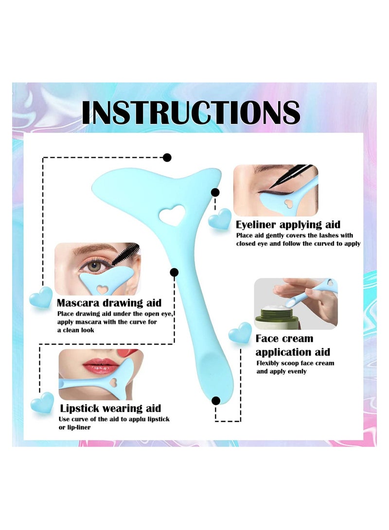 Generic Pack Of 2 Reusable Silicone Eyeliner Eyebrow Makeup Stencils  - Image 5