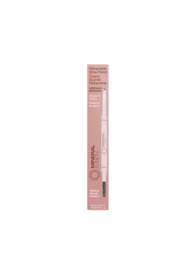 Mineral Fusion - Retractable Brow Pencil, Medium Brown, 0.003 Ounce - Image 1