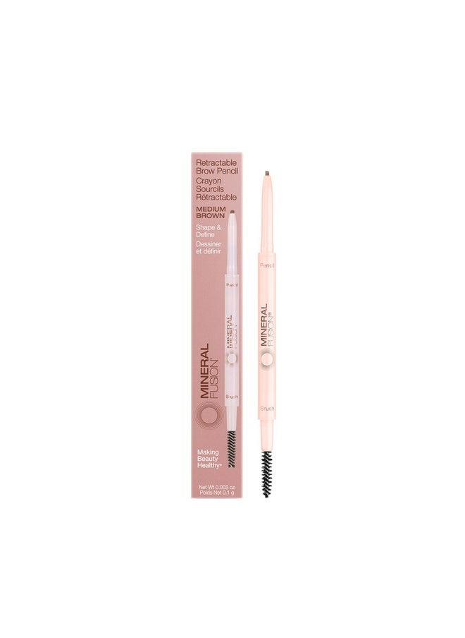 Mineral Fusion - Retractable Brow Pencil, Medium Brown, 0.003 Ounce - Image 1