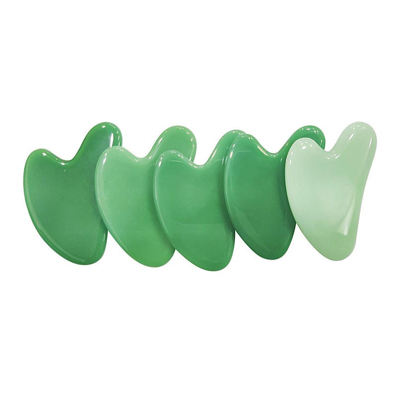 TechPro Gua Sha Facial Tool, Natural Jade Stone Guasha Board For SPA Acupuncture Therapy Trigger Point Treatment, Scraping Massager Tool, Face Roller And Manual Massage Stone For Skin Care - Image 5