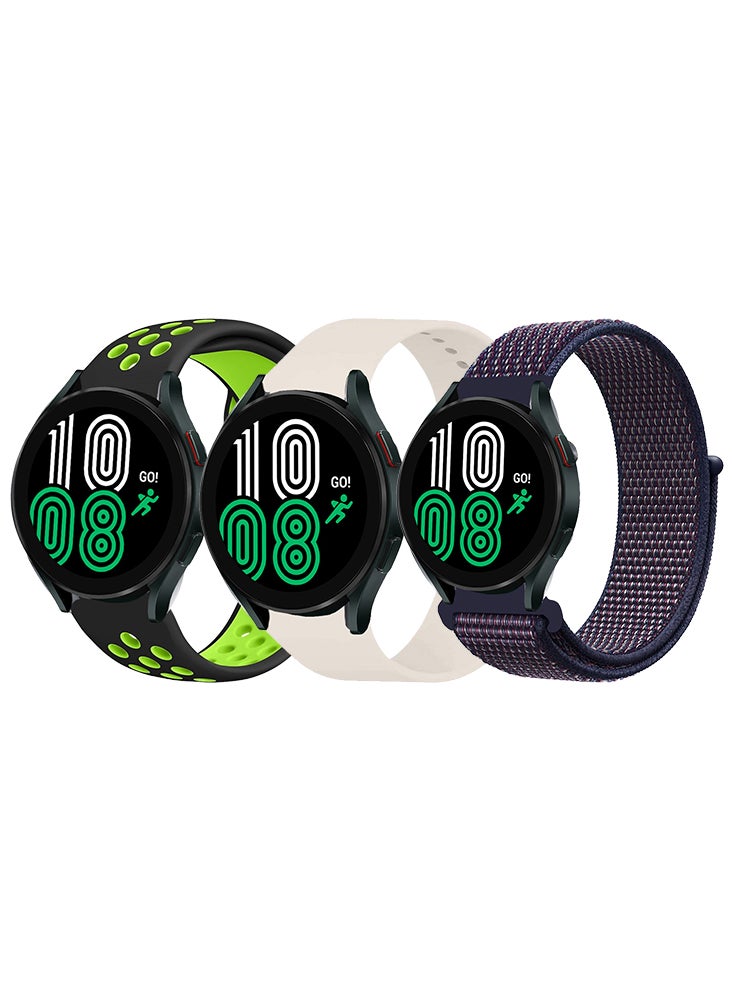 Perfii 3pcs Watchband Bundle Compatible with all Samsung, Huawei, Amazfit, and Honor with 20mm band size - Image 1