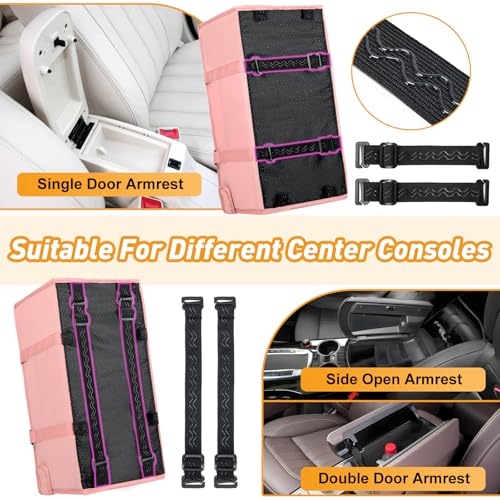 NECKORY Portable Dog Car Seat for Small Dogs - Adjustable Safety Leash, Washable Cushion & Storage Pocket - Pet Booster Seat for Car Travel- Pink - Image 4