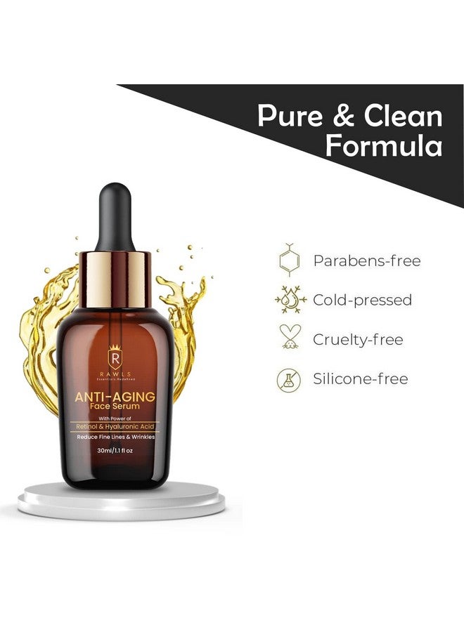 RAWLS Face Serum for Glowing Skin,30ML|Anti-Aging Serum with Retinol,Hyaluronic Acid & Vitamin C|Reduces Fine Lines,Wrinkles & Boosts Collagen|Lightweight & Non-Sticky|For Women & Men|All Skin Types - Image 5