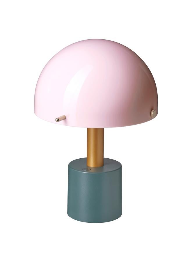 Zaboon LED portable lamp, battery operated, light pink/dark grey-green, 26 cm - Image 1