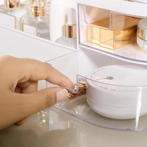 Boniry Makeup Organizer | Versatile Plastic Makeup Organizer, Perfect for Home Use For Countertop | Make Up Organiser For Women (White Makeup Organizer) - Image 4