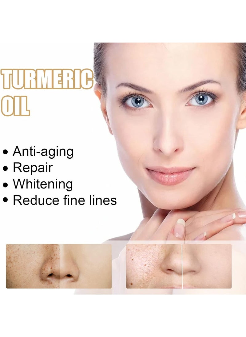 EELHOE - Turmeric Dark Spot Corrector Serum, Bright Skin Dark Spot Corrector Face Whitening Serum Turmeric Repair Face Serum Skin Care Reduce Fine Lines Moisturizing Anti-aging Repair Serum for Face Body - Image 1