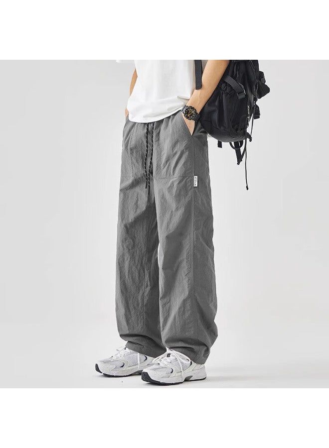 Wassup Sohot Casual Pants For Men, Summer Trendy Cargo Pants, Ice Silk Quick-dry Outdoor Paratrooper Sports Trousers, Navy Blue, 3XL - Image 4