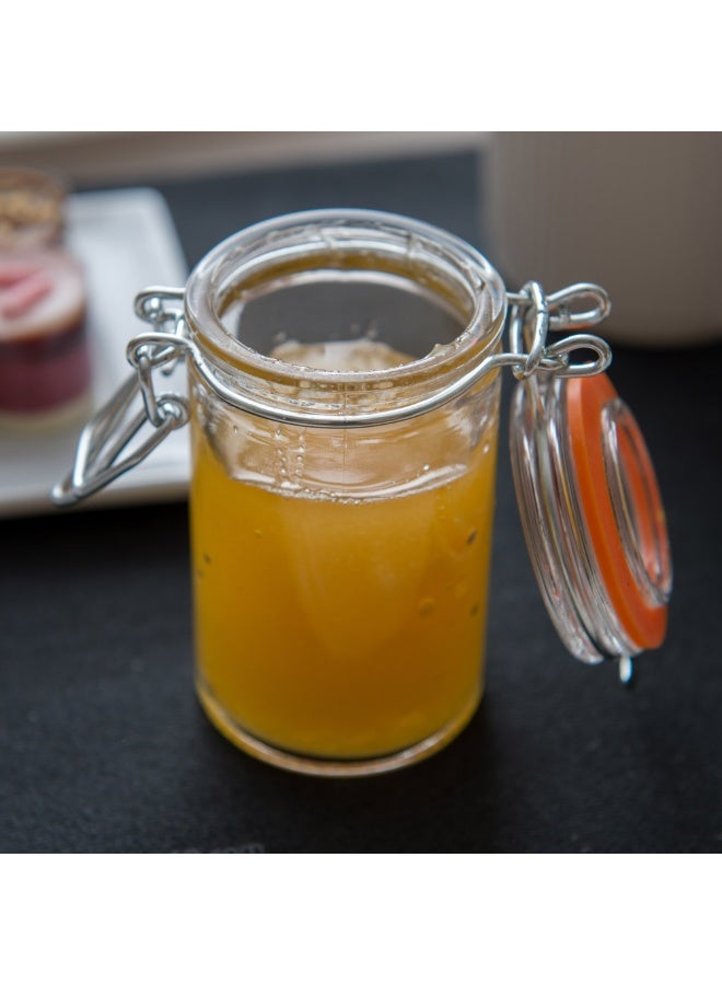 Restaurantware برطمان ماسون بغطاء مشبك - برطمانات ماسون مع غطاء زناد - تخزين السوائل أو المواد الجافة، تقديم الحلويات، المشروبات أو المقبلات - 3.4 أونصة - علبة 10 قطعة - Image 3