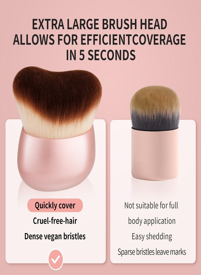 docolor Self Tanner Brush 75mm Large Body Makeup Brush Soft synthetic hair Tanning Brush no stripes, for Foundation, Self-tanners, Bronzer, Self Tan Back Applicator Face&Body Makeup Brush Gift Box - Image 4