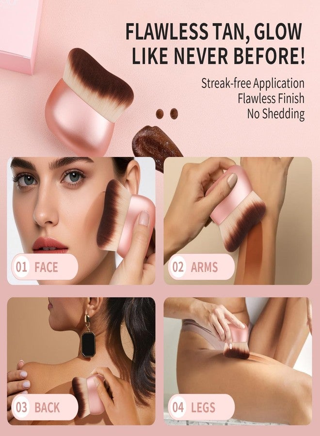 docolor Self Tanner Brush 75mm Large Body Makeup Brush Soft synthetic hair Tanning Brush no stripes, for Foundation, Self-tanners, Bronzer, Self Tan Back Applicator Face&Body Makeup Brush Gift Box - Image 3