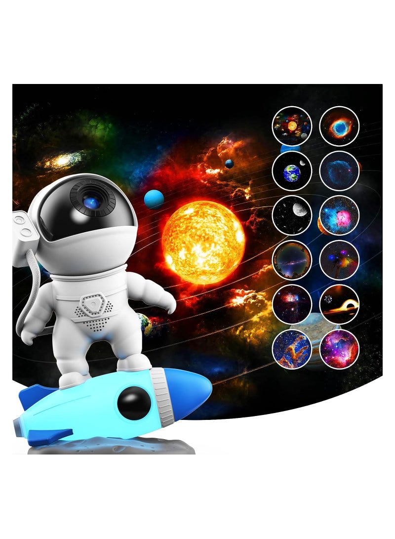SYOSI Astronaut Star Space Projector Galaxy Night Light Planetarium Light Galaxy Projector 4K Replaceable 13 HD Galaxy Discs Timed Starry Nebula Ceiling Projection Lamp Bedroom Decor Aesthetics - Image 1