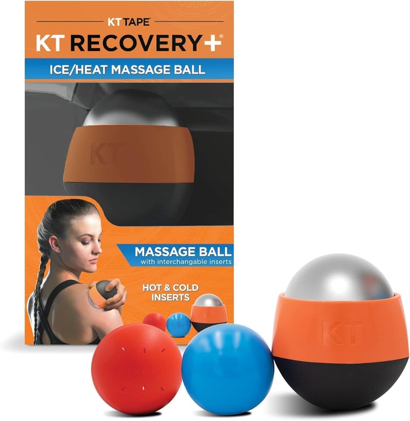 KT TAPE KT Health IceHeat Therapeutic Massage Ball for Muscle Pain  Stress Relief BlackOrange - Image 1