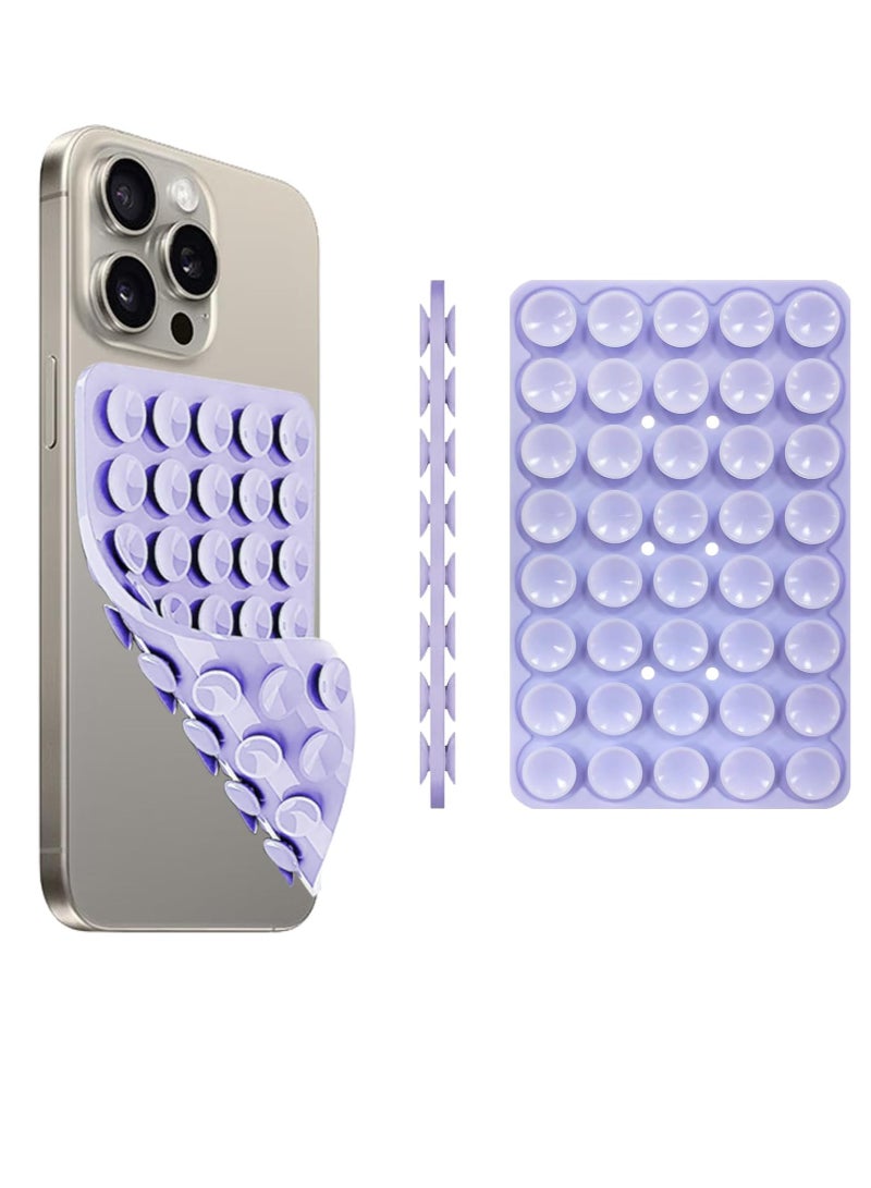 general 2 Pack Silicone Suction Cup Phone Case Mount Double Sided, Phone Accessories Hands-Free Strong Grip Holder for Selfies and Videos, Silicon Phone Stand Sticky for iPhone and Android Lavender - Image 1