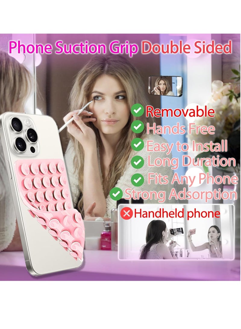 general 2 Pack Silicone Suction Cup Phone Case Mount Double Sided, Phone Accessories Hands-Free Strong Grip Holder for Selfies and Videos, Silicon Phone Stand Sticky for iPhone and Android Lavender - Image 2