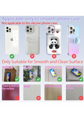 2 Pack Silicone Suction Cup Phone Case Mount Double Sided, Phone Accessories Hands-Free Strong Grip Holder for Selfies and Videos, Silicon Phone Stand Sticky for iPhone and Android Lavender - view 5