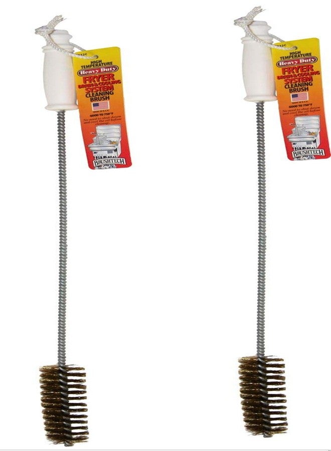 براش تيك فرشاة تنظيف المقلاة العميقة Brushtec B53C على شكل حرف L، عبوة من قطعتين، تتحمل درجات الحرارة العالية، شعيرات معدنية، عبوة من قطعتين - Image 1