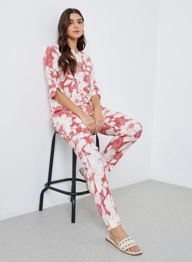 Maxim Creation Maxim Creation Women Floral Print Top and Pants Co-Ords