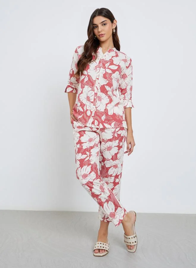 Maxim Creation Maxim Creation Women Floral Print Top and Pants Co-Ords