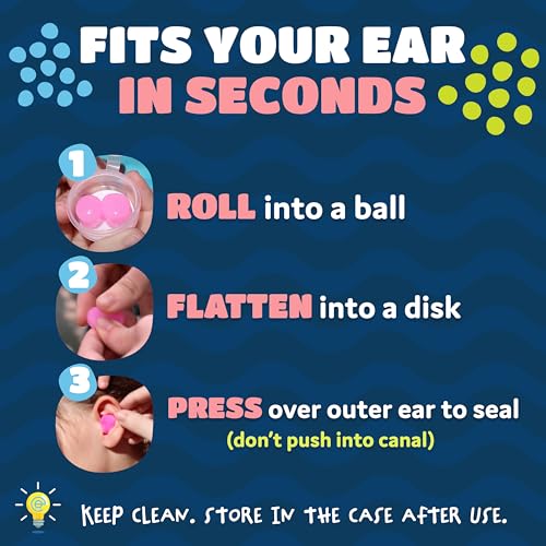 Putty Buddies Earvolution Floating Putty Buddies Swim Earplugs - Doctor-Invented, Made in USA, Moldable Premium Silicone Plugs Help Prevent Swimmer's Ear, 10 Pair Pack - Blue - Image 5