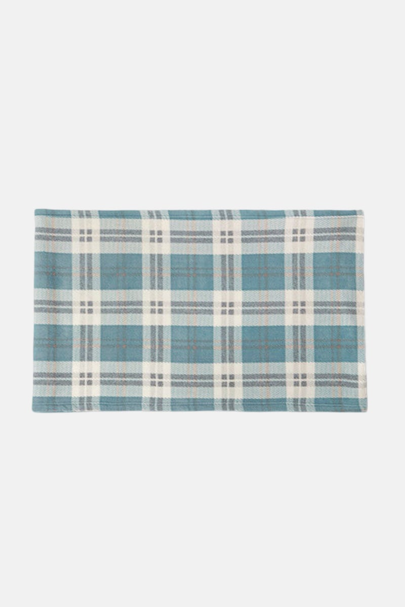 Tchibo Women Plaid Scarf 76 D cm x 43 x W cm, Teal  - Image 3
