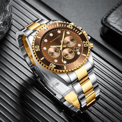 Giordano Multi-Function Analog Wrist Watch for Men Water Resistant with Classy Dial and Strap|Compliment Your Look|Ideal Gift for|Men's -GZ-50085 (Brown) - Image 4