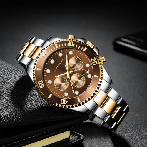 Giordano Multi-Function Analog Wrist Watch for Men Water Resistant with Classy Dial and Strap|Compliment Your Look|Ideal Gift for|Men's -GZ-50085 (Brown) - Image 3