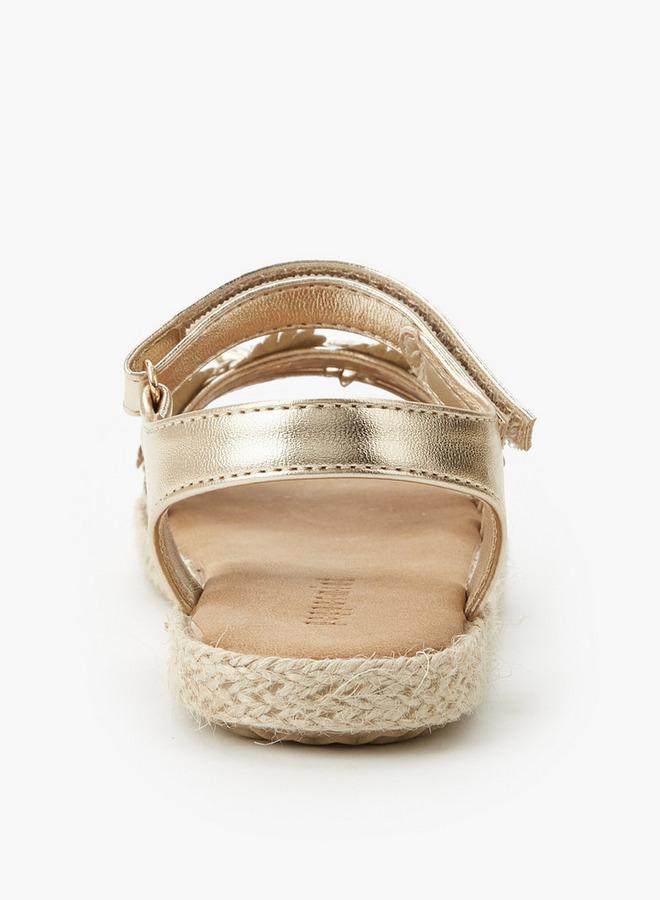 Peppermint Girls Floral Embellished Espadrille Sandals - Image 4