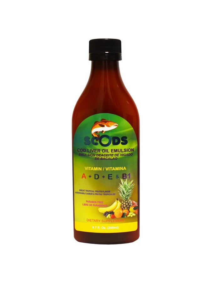 Emulsion de Scods Frutas Tropicales Cod Liver Oil Emulsion Tropical Fruits 200ml Vitamin A + D + E & B1 - pzsku/Z7AB0BD39BA3D7B1C7C05Z/45/_/1739883076/c9a7621e-5a80-47d2-9e92-a5506c21fc67