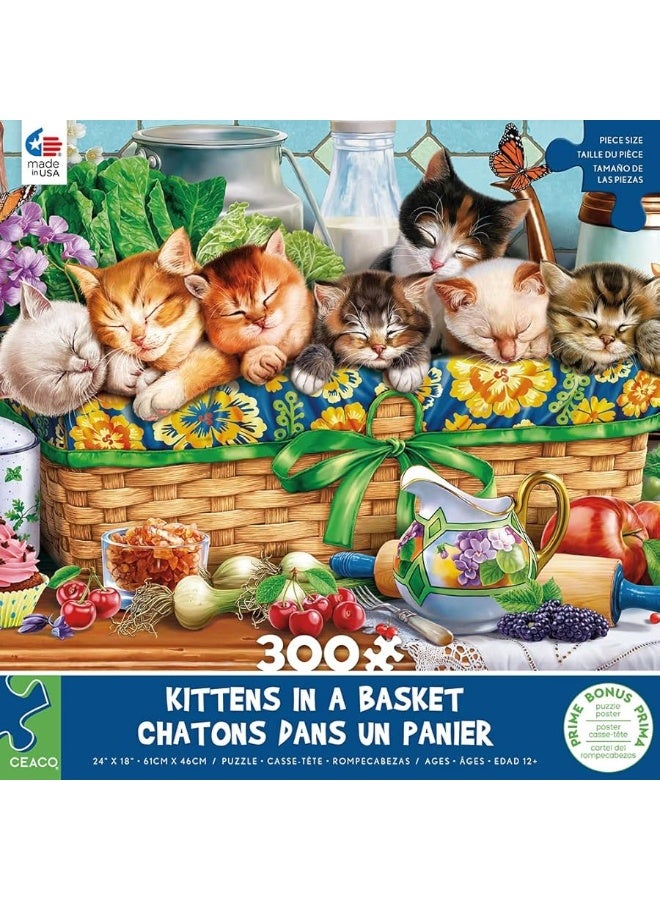 Ceaco Kittens in a Basket 300 Piece Jigsaw Puzzle - Image 5