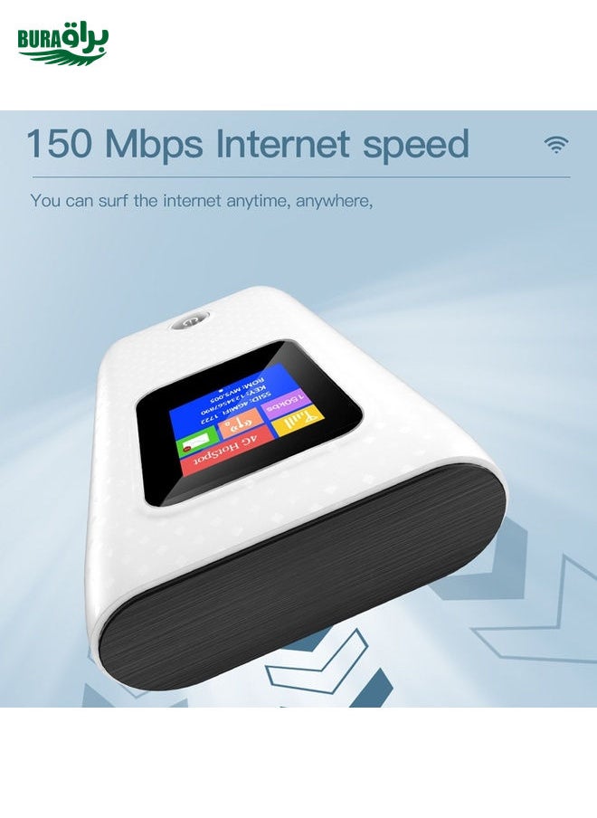BURAQ - MF905C Asia 4G LTE WIFI Router Portable 6000mAh Charging Treasure Wireless Hotspot 150Mbps Pocket Mobile Modem - Image 1