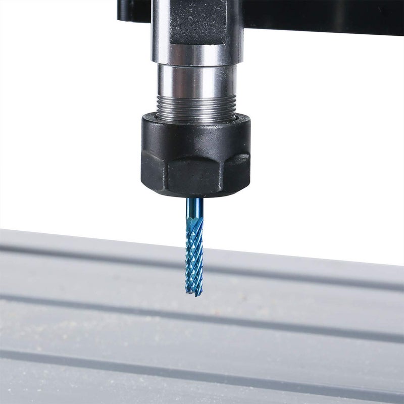 SainSmart Genmitsu 10Pcs Nano Blue Coat End Mill CNC Router Bits, 1.5-3.175mm, 1/8" Shank - Image 5