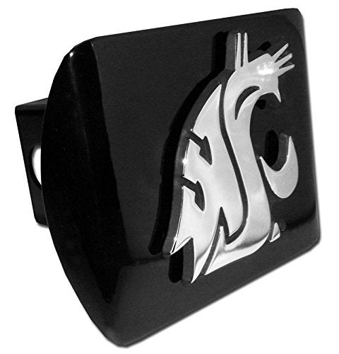 Elektroplate Washington State Cougars WSU Black Metal NCAA Trailer Hitch Cover Fits 2 Inch Auto Car Truck Receiver - Image 3