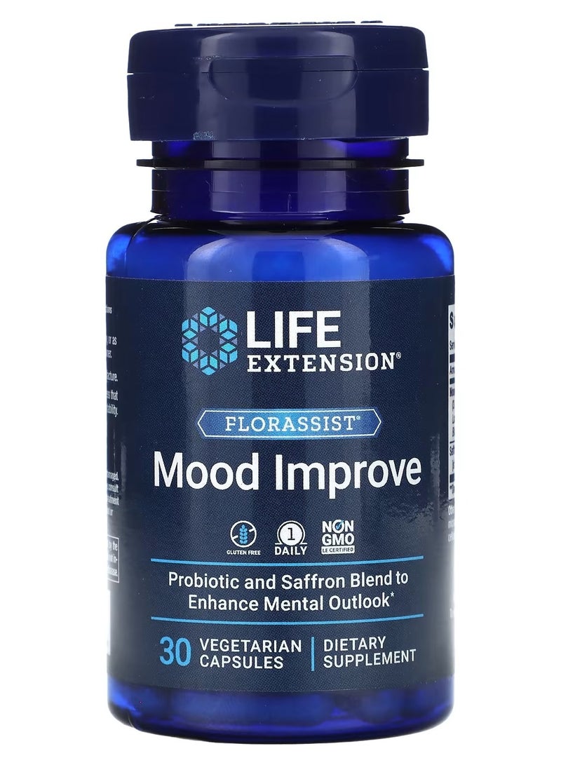 Life Extension, FLORASSIST Mood Improve, 30 Vegetarian Capsules - Image 1