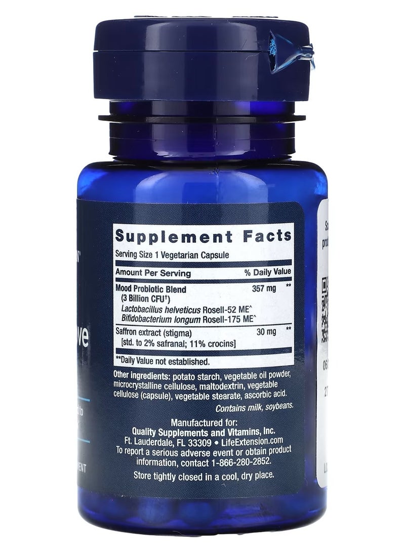 Life Extension, FLORASSIST Mood Improve, 30 Vegetarian Capsules - Image 2