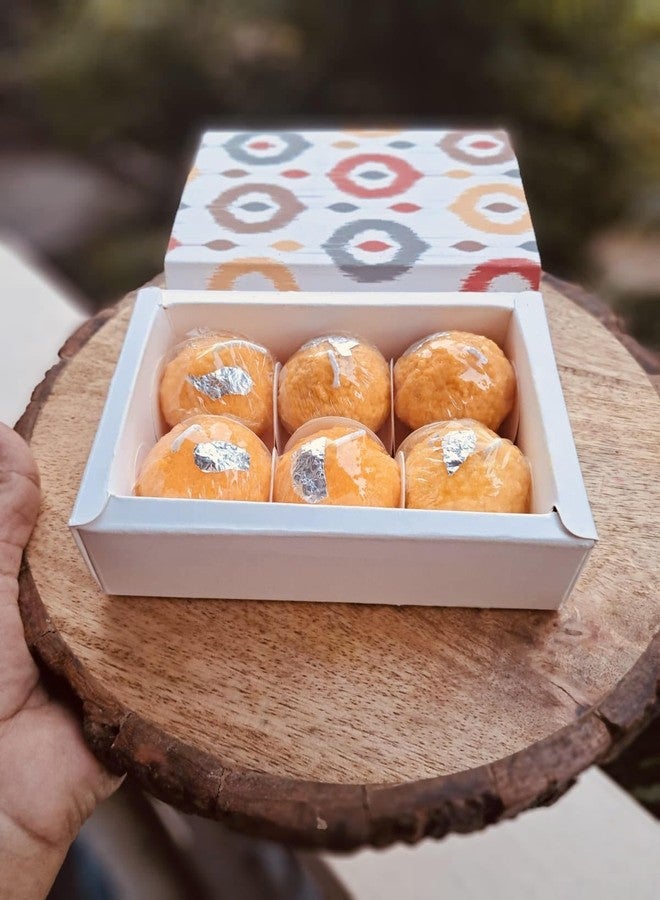 Astrid Ladoo Candle by Astrid | Diwali ladoo Candles | Set of 6 | Pure Soy Wax Scented Ladoo Shape | Dessert | Mithai | Diwali | 100% Soy Wax| Festive Gifting | 30gm Each | - Image 3