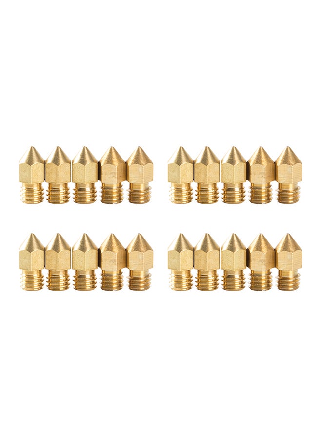Creality 3D 20-Piece MK8 Nozzles 0.4mm Yellow - Image 1
