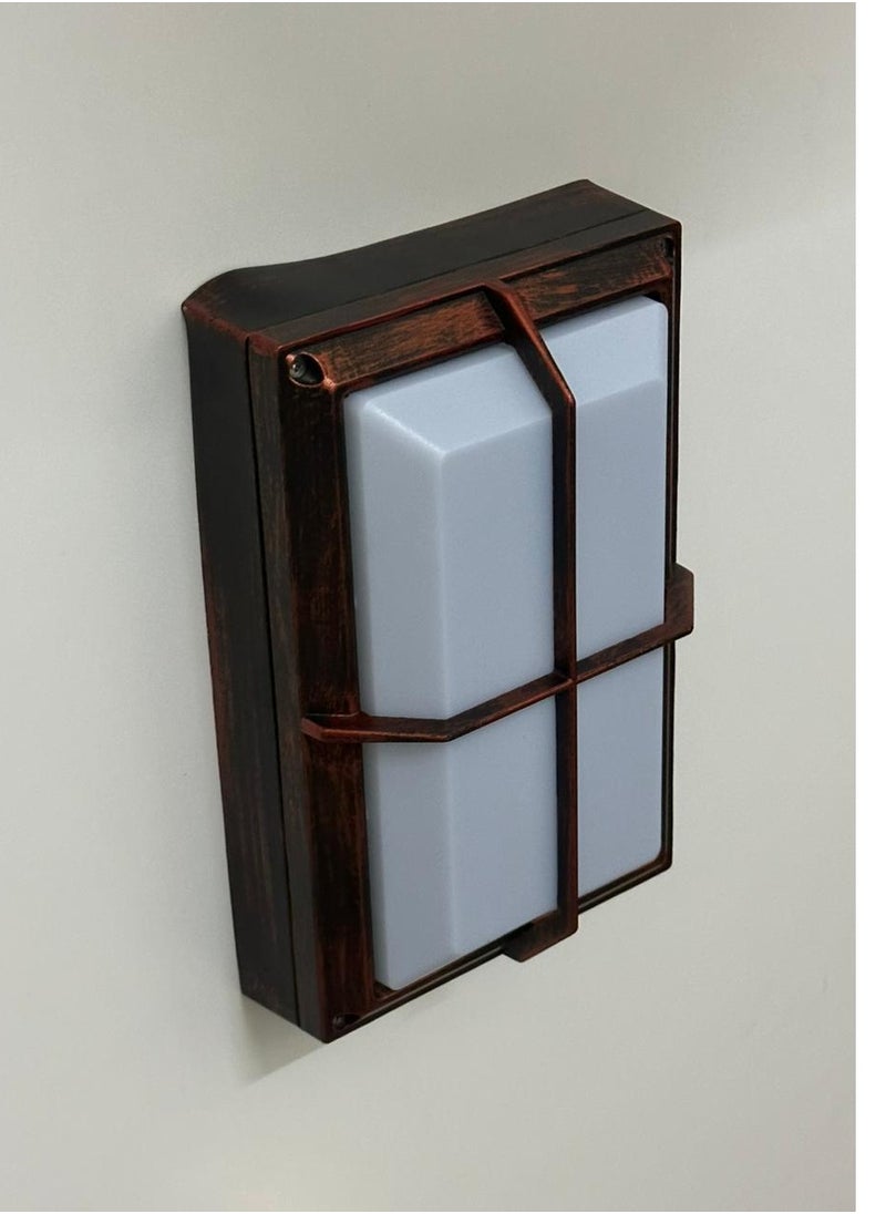 Wall Lamp External wall lighting Copper frame color Lamp base E27