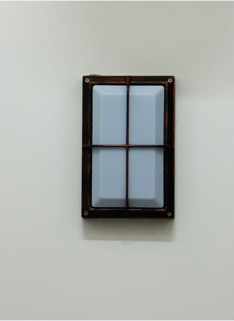 Wall Lamp External wall lighting Copper frame color Lamp base E27
