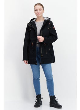 Trespass Women Quilted Bomber Jacket, Black  - Image 3