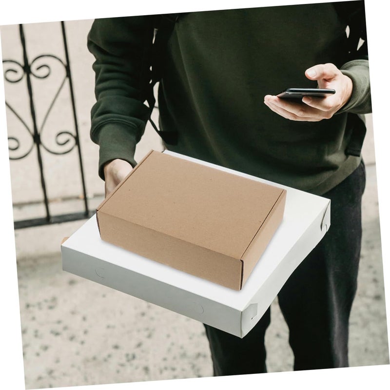 Rectangular Cardboard Mailer Boxes 10pcs Kraft Corrugated Packaging For Shipping - Image 5
