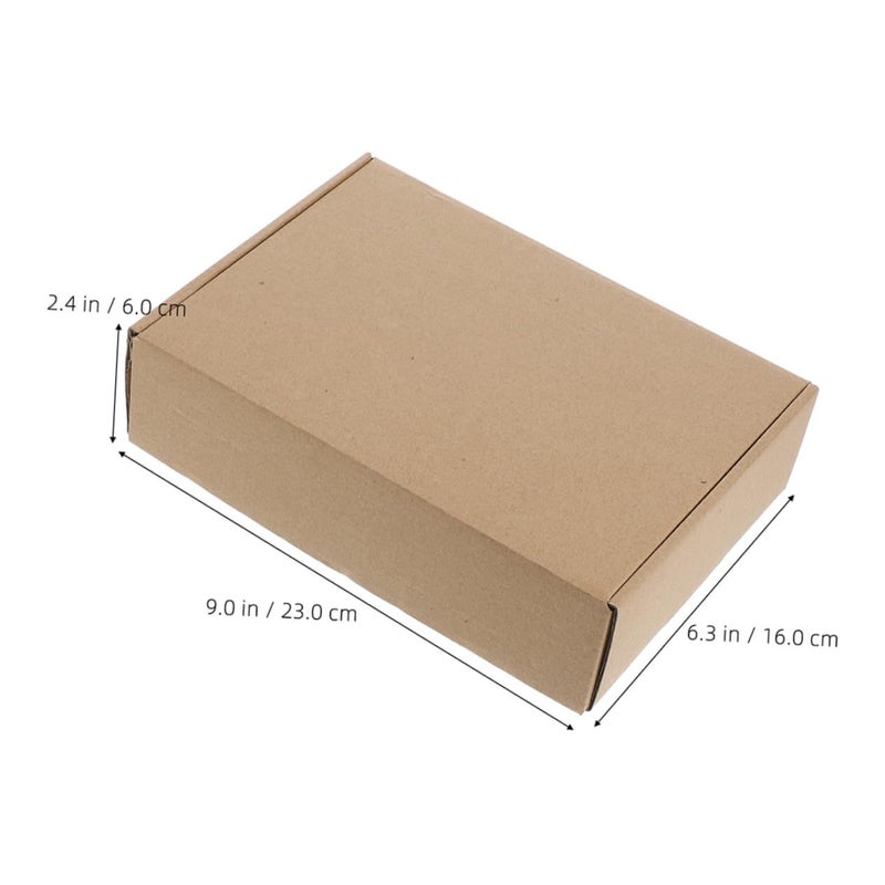 Rectangular Cardboard Mailer Boxes 10pcs Kraft Corrugated Packaging For Shipping - Image 3
