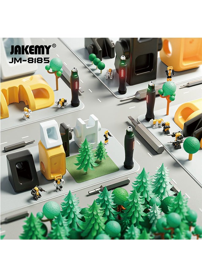 JAKEMY JM-8185 Multi-Function Screwdriver Tool Set - 69-Piece Trendy Modular Building Block Combination (69-in-1 Building Block Screwdriver Set)
