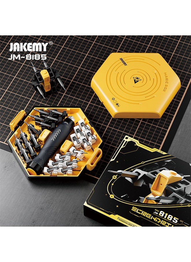 JAKEMY JM-8185 Multi-Function Screwdriver Tool Set - 69-Piece Trendy Modular Building Block Combination (69-in-1 Building Block Screwdriver Set)