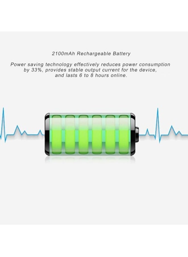 موجه الواي فاي المحمولة بتقنية الجيل الرابع LTE مع دعم لـ 10 أجهزة، يتضمن موزع واي فاي محمول مع فتحة لبطاقة SIM، وبطارية سعتها 2100mAh، وواي فاي عالي السرعة بسرعة 150 ميجابت في الثانية. - Image 5