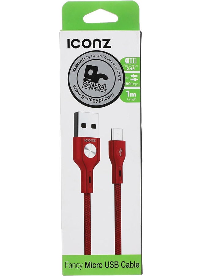 Iconz Durable Compact Micro Usb Cable 2.4A - Image 3