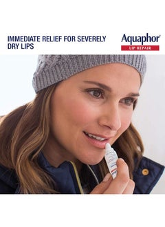 Aquaphor Lip Repair Ointment Longlasting Moisture To Soothe Dry Chapped Lips Tube .35 Fl. Oz. 10Ml  - Image 3