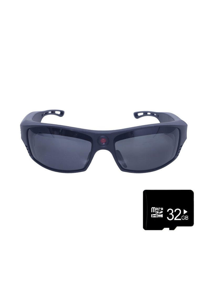 نظارات فيديو بكاميرا صغيرة 1080 بكسل، نظارات شمسية رياضية للتسجيل مع مكبرات صوت لاسلكية BT5.0 نظارات ذكية لمكالمات الكاميرا والموسيقى - Image 1